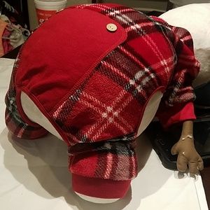 Plaid dog pajamas